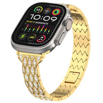 デビルアイダイヤモンドブレスレットメタルウォッチバンド、Apple Watch SE 2023 44mm用、Apple Watch SE 2023 40mm用、Apple Watch Ultra 2 49mm用、Apple Watch Series 9 45mm用、Apple Watch Series 9 41mm用、Apple Watch Ultra 49mm用、Apple Watch Series 8 41mm用