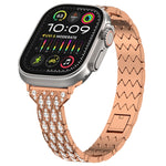 デビルアイダイヤモンドブレスレットメタルウォッチバンド、Apple Watch SE 2023 44mm用、Apple Watch SE 2023 40mm用、Apple Watch Ultra 2 49mm用、Apple Watch Series 9 45mm用、Apple Watch Series 9 41mm用、Apple Watch Ultra 49mm用、Apple Watch Series 8 41mm用