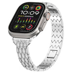 デビルアイダイヤモンドブレスレットメタルウォッチバンド、Apple Watch SE 2023 44mm用、Apple Watch SE 2023 40mm用、Apple Watch Ultra 2 49mm用、Apple Watch Series 9 45mm用、Apple Watch Series 9 41mm用、Apple Watch Ultra 49mm用、Apple Watch Series 8 41mm用