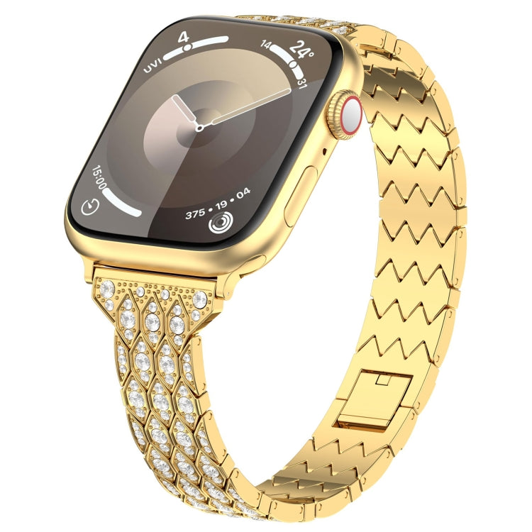 デビルアイダイヤモンドブレスレットメタルウォッチバンド、Apple Watch SE 2023 44mm用、Apple Watch SE 2023 40mm用、Apple Watch Ultra 2 49mm用、Apple Watch Series 9 45mm用、Apple Watch Series 9 41mm用、Apple Watch Ultra 49mm用、Apple Watch Series 8 41mm用