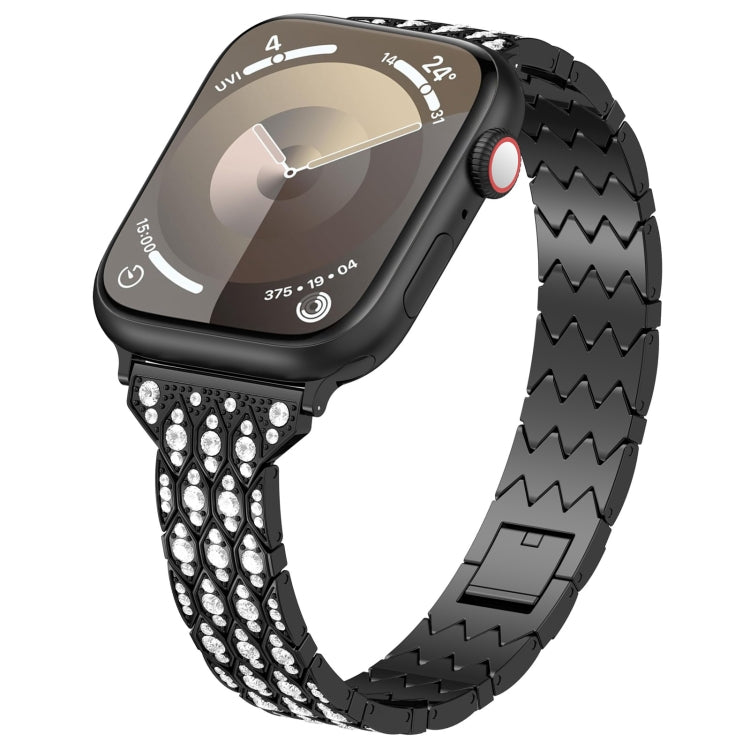 デビルアイダイヤモンドブレスレットメタルウォッチバンド、Apple Watch SE 40mm用、Apple Watch SE 44mm用、Apple Watch Series 6 40mm用、Apple Watch Series 6 44mm用、Apple Watch Series 5 44mm用、Apple Watch Series 5 40mm用、Apple Watch Series 4 44mm用
