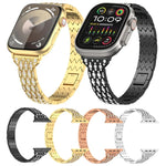 デビルアイ ダイヤモンド ブレスレット メタルウォッチバンド、Apple Watch 42mm用、Apple Watch 38mm用