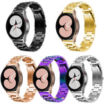 フラットヘッド スリービーズ ステンレススチール 時計バンド、Samsung Galaxy Watch6 / 6 Classic 用