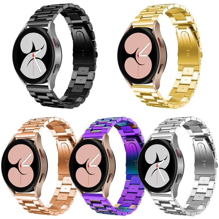 フラットヘッド スリービーズ ステンレススチール 時計バンド、Samsung Galaxy Watch6 / 6 Classic 用