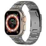 べっ甲バックル チタンステンレス製ウォッチバンド、Apple Watch SE 2023 44mm用、Apple Watch SE 2023 40mm用、Apple Watch Ultra 2 49mm用、Apple Watch Series 9 45mm用、Apple Watch Series 9 41mm用、Apple Watch Ultra 49mm用、Apple Watch Series 8 41mm用