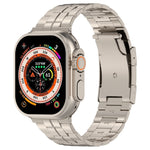 べっ甲バックル チタンステンレス製ウォッチバンド、Apple Watch SE 2023 44mm用、Apple Watch SE 2023 40mm用、Apple Watch Ultra 2 49mm用、Apple Watch Series 9 45mm用、Apple Watch Series 9 41mm用、Apple Watch Ultra 49mm用、Apple Watch Series 8 41mm用