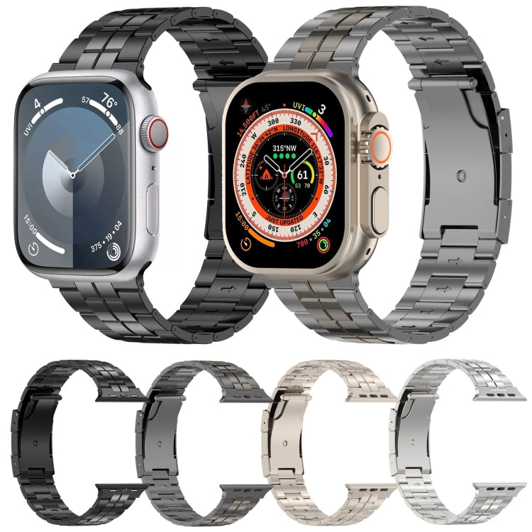トータスバックルチタン鋼ウォッチバンド、Apple Watch SE 40mm用、Apple Watch SE 44mm用、Apple Watch Series 6 40mm用、Apple Watch Series 6 44mm用、Apple Watch Series 5 44mm用、Apple Watch Series 5 40mm用、Apple Watch Series 4 44mm用