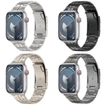 べっ甲バックル チタンステンレス製ウォッチバンド、Apple Watch SE 2023 44mm用、Apple Watch SE 2023 40mm用、Apple Watch Ultra 2 49mm用、Apple Watch Series 9 45mm用、Apple Watch Series 9 41mm用、Apple Watch Ultra 49mm用、Apple Watch Series 8 41mm用