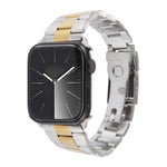 三連ステンレススチールウォッチバンド、Apple Watch SE 2023 44mm用、Apple Watch SE 2023 40mm用、Apple Watch Ultra 2 49mm用、Apple Watch Series 9 45mm用、Apple Watch Series 9 41mm用