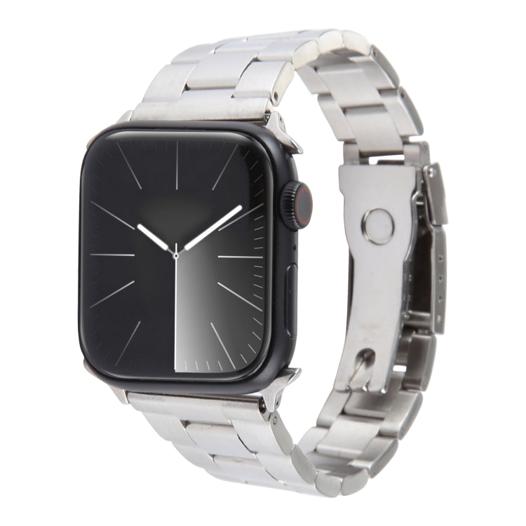 三連ステンレススチールウォッチバンド、Apple Watch Ultra 49mm用、Apple Watch Series 8 41mm用、Apple Watch Series 8 45mm用、Apple Watch SE 2022 40mm用、Apple Watch SE 2022 44mm用
