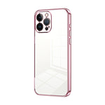 Transparent Plating Fine Hole Phone Case, For iPhone 13 Pro Max, For iPhone 13 Pro, For iPhone 13, For iPhone 12, For iPhone 12 Pro Max, For iPhone 12 Pro