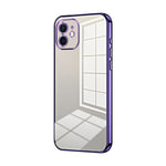 Transparent Plating Fine Hole Phone Case, For iPhone 13 Pro Max, For iPhone 13 Pro, For iPhone 13, For iPhone 12, For iPhone 12 Pro Max, For iPhone 12 Pro