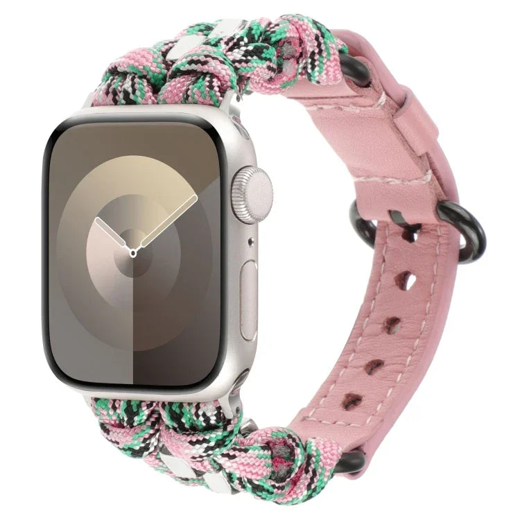 パラコード 本革ウォッチバンド、Apple Watch 42mm用、Apple Watch 38mm用