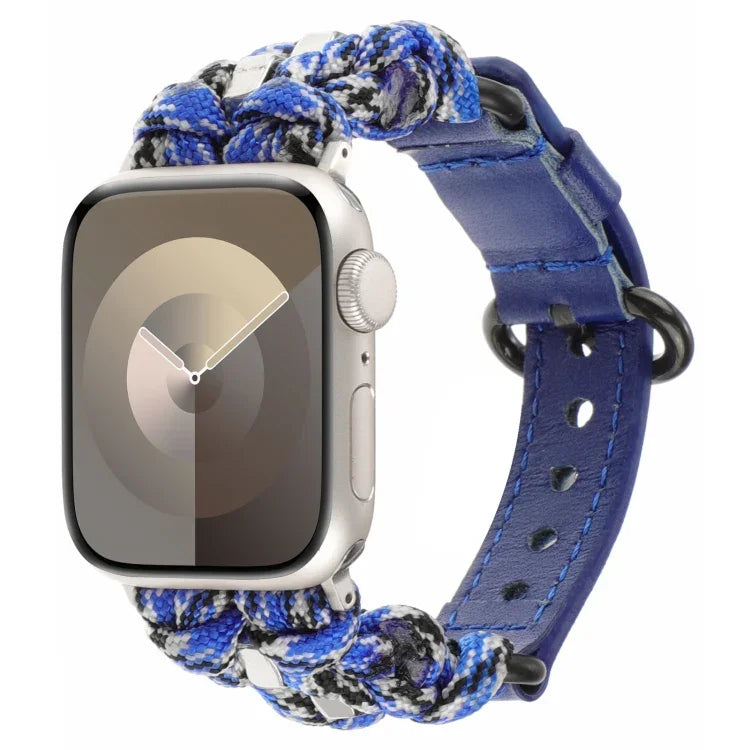 パラコード 本革ウォッチバンド、Apple Watch 42mm用、Apple Watch 38mm用