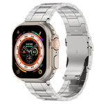 安全バックル台形チタン鋼時計バンド、Apple Watch SE 2023 44mm用、Apple Watch SE 2023 40mm用、Apple Watch Ultra 2 49mm用、Apple Watch Series 9 45mm用、Apple Watch Series 9 41mm用、Apple Watch Ultra 49mm用