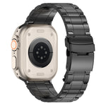 安全バックル台形チタン鋼時計バンド、Apple Watch SE 40mm用、Apple Watch SE 44mm用、Apple Watch Series 6 40mm用、Apple Watch Series 6 44mm用、Apple Watch Series 5 44mm用、Apple Watch Series 5 40mm用、Apple Watch Series 4 44mm用