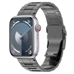 安全バックル台形チタン鋼時計バンド、Apple Watch SE 40mm用、Apple Watch SE 44mm用、Apple Watch Series 6 40mm用、Apple Watch Series 6 44mm用、Apple Watch Series 5 44mm用、Apple Watch Series 5 40mm用、Apple Watch Series 4 44mm用