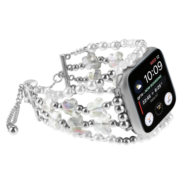 バタフライチェーンブレスレットメタル時計バンド、Apple Watch SE 2022 44mm用、Apple Watch Series 7 41mm用、Apple Watch Series 7 45mm用、Apple Watch SE 40mm用、Apple Watch SE 44mm用、Apple Watch Series 6 40mm用、Apple Watch Series 6 44mm用