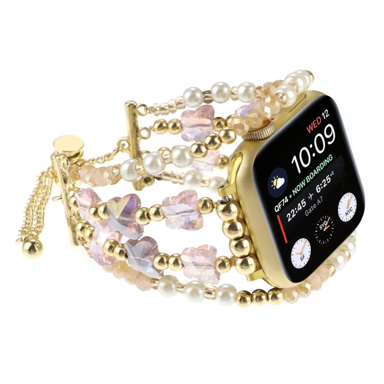 バタフライチェーンブレスレットメタル時計バンド、Apple Watch SE 2022 44mm用、Apple Watch Series 7 41mm用、Apple Watch Series 7 45mm用、Apple Watch SE 40mm用、Apple Watch SE 44mm用、Apple Watch Series 6 40mm用、Apple Watch Series 6 44mm用