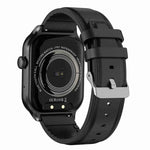 2.01インチ レザーストラップ Bluetooth通話スマートウォッチ 心拍数モニタリング対応 / 非侵襲血糖測定、レザーストラップ ブラック、レザーストラップ ブラウン