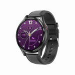 1.43インチ レザーストラップ Bluetooth通話スマートウォッチ ECG対応 / 非侵襲血糖測定、レザーストラップ ブラック、レザーストラップ ブラウン
