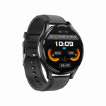 1.43インチ レザーストラップ Bluetooth通話スマートウォッチ ECG対応 / 非侵襲血糖測定、レザーストラップ ブラック、レザーストラップ ブラウン