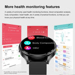 1.43インチ レザーストラップ Bluetooth通話スマートウォッチ ECG対応 / 非侵襲血糖測定、レザーストラップ ブラック、レザーストラップ ブラウン