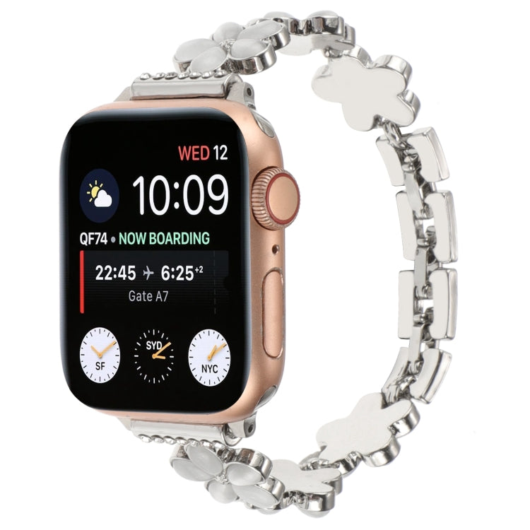 5枚花びらの花 亜鉛合金チェーンウォッチバンド、Apple Watch 42mm用、Apple Watch 38mm用