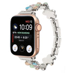 5枚花びらの花 亜鉛合金チェーンウォッチバンド、Apple Watch 42mm用、Apple Watch 38mm用
