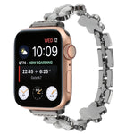 5枚花びらの花 亜鉛合金チェーンウォッチバンド、Apple Watch 42mm用、Apple Watch 38mm用
