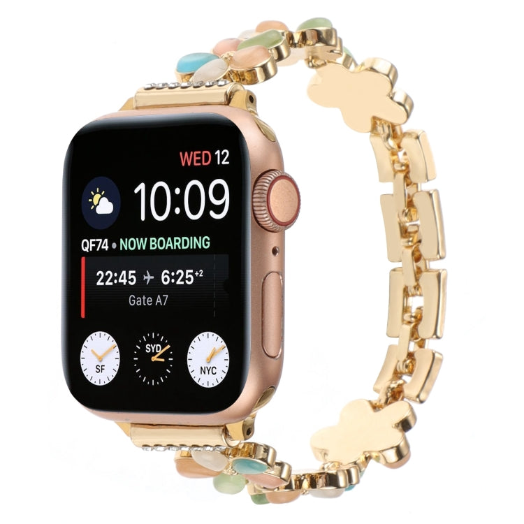 5枚花びらの花 亜鉛合金チェーンウォッチバンド、Apple Watch 42mm用、Apple Watch 38mm用