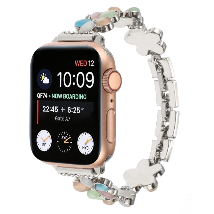 5枚花びらの花 亜鉛合金チェーンウォッチバンド、Apple Watch 42mm用、Apple Watch 38mm用