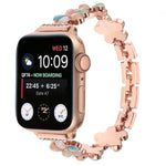 5枚花びらの花 ジンク合金チェーンウォッチバンド、Apple Watch 42mm用、Apple Watch 38mm用