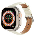 スリムクロコダイルレザーウォッチバンド、Apple Watch SE 2023 44mm用、Apple Watch SE 2023 40mm用、Apple Watch Ultra 2 49mm用、Apple Watch Series 9 45mm用、Apple Watch Series 9 41mm用、Apple Watch Ultra 49mm用