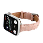 スリム クロコダイルレザーウォッチバンド、Apple Watch 42mm用、Apple Watch 38mm用