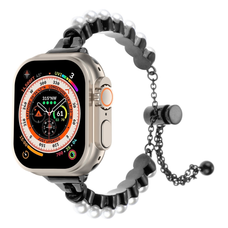 パールブレスレットメタルウォッチバンド、Apple Watch SE 2023 44mm用、Apple Watch SE 2023 40mm用、Apple Watch Ultra 2 49mm用、Apple Watch Series 9 45mm用、Apple Watch Series 9 41mm用、Apple Watch Ultra 49mm用、Apple Watch Series 8 41mm用
