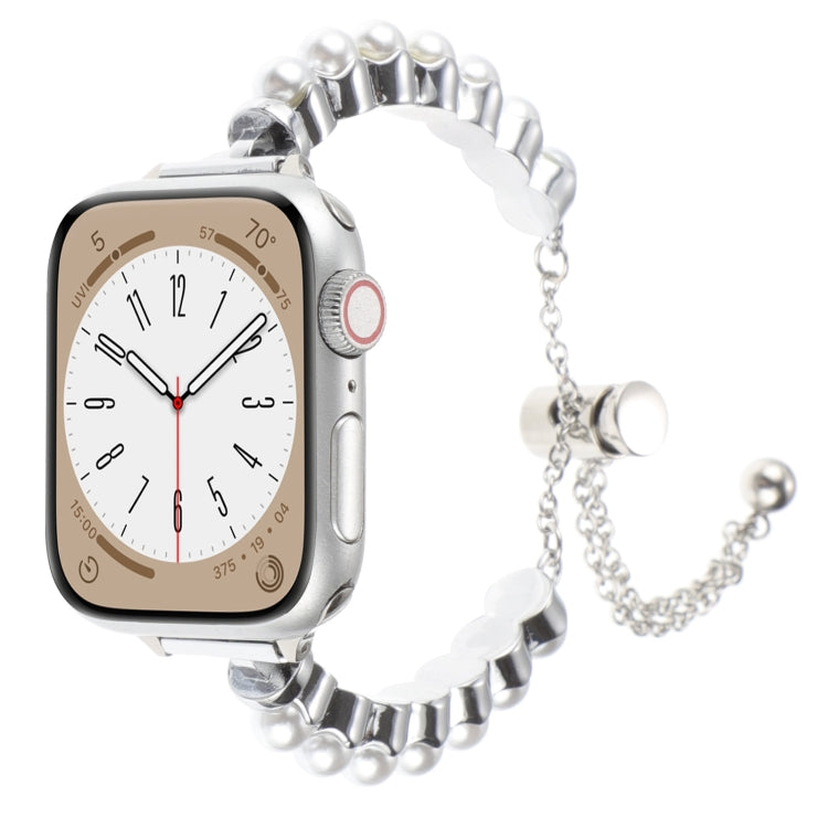 パールブレスレットメタルウォッチバンド、Apple Watch SE 40mm用、Apple Watch SE 44mm用、Apple Watch Series 6 40mm用、Apple Watch Series 6 44mm用、Apple Watch Series 5 44mm用、Apple Watch Series 5 40mm用、Apple Watch Series 4 44mm用