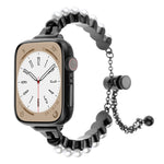 パールブレスレットメタルウォッチバンド、Apple Watch SE 40mm用、Apple Watch SE 44mm用、Apple Watch Series 6 40mm用、Apple Watch Series 6 44mm用、Apple Watch Series 5 44mm用、Apple Watch Series 5 40mm用、Apple Watch Series 4 44mm用