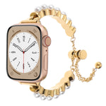 パールブレスレットメタルウォッチバンド、Apple Watch SE 40mm用、Apple Watch SE 44mm用、Apple Watch Series 6 40mm用、Apple Watch Series 6 44mm用、Apple Watch Series 5 44mm用、Apple Watch Series 5 40mm用、Apple Watch Series 4 44mm用