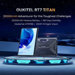 OUKITEL RT7 TITAN 4G ネットワーク IP68/IP69K 耐衝撃タブレット、10.1インチ Android 13 MediaTek MT8788 オクタコア デュアルSIM対応、EUプラグ、RT7 4G 8GB+256GB