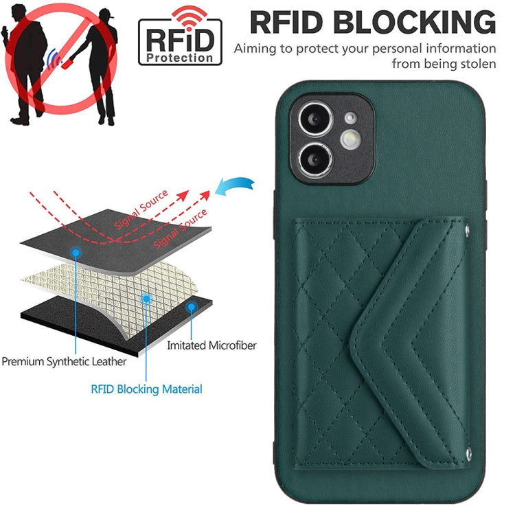 ひし形テクスチャーカードバッグ RFID スマホケース 長いストラップ付き、iPhone 12 mini 用、iPhone 11 Pro Max 用、iPhone 11 用、iPhone 11 Pro 用、iPhone XS / X 用、iPhone XR 用、iPhone XS Max 用、iPhone 8 Plus / 7 Plus 用