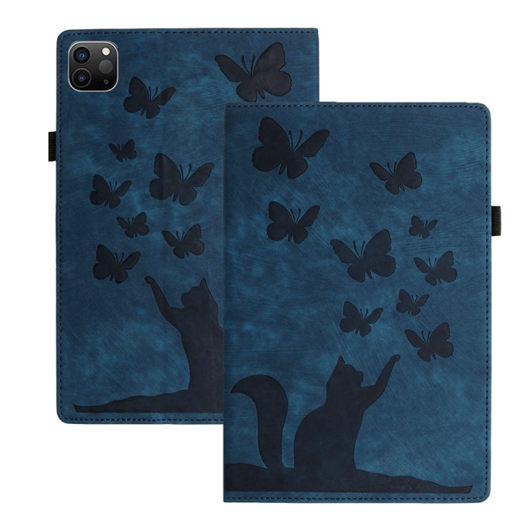 蝶の猫型エンボスレザータブレットケース、iPad Air 13 2026 / 2025 / 2024対応、iPad Air 11 2026 / 2025 / 2024対応、iPad Pro 13 2025 / 2024対応、iPad Pro 11 2025 / 2024対応、iPad mini 2024 / 2021対応