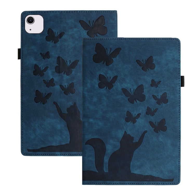 蝶の猫型エンボスレザータブレットケース、iPad Air 13 2026 / 2025 / 2024対応、iPad Air 11 2026 / 2025 / 2024対応、iPad Pro 13 2025 / 2024対応、iPad Pro 11 2025 / 2024対応、iPad mini 2024 / 2021対応