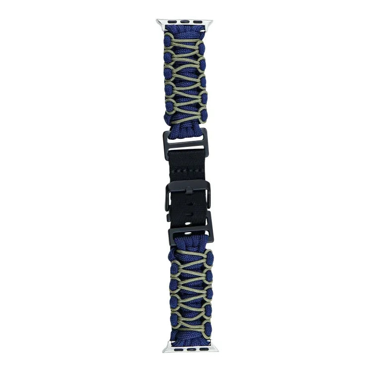 二重編みパラコードバックルウォッチバンド、Apple Watch Series 4 44mm用、Apple Watch Series 4 40mm用、Apple Watch Series 3 38mm用、Apple Watch Series 3 42mm用、Apple Watch Series 2 42mm用、Apple Watch Series 2 38mm用、Apple Watch 42mm用