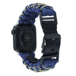 二重編みパラコードバックルウォッチバンド、Apple Watch Series 4 44mm用、Apple Watch Series 4 40mm用、Apple Watch Series 3 38mm用、Apple Watch Series 3 42mm用、Apple Watch Series 2 42mm用、Apple Watch Series 2 38mm用、Apple Watch 42mm用