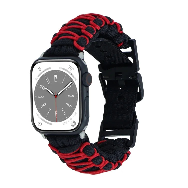 二重編みパラコードバックルウォッチバンド、Apple Watch Series 4 44mm用、Apple Watch Series 4 40mm用、Apple Watch Series 3 38mm用、Apple Watch Series 3 42mm用、Apple Watch Series 2 42mm用、Apple Watch Series 2 38mm用、Apple Watch 42mm用