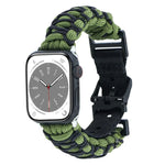 二重編みパラコードバックルウォッチバンド、Apple Watch Series 4 44mm用、Apple Watch Series 4 40mm用、Apple Watch Series 3 38mm用、Apple Watch Series 3 42mm用、Apple Watch Series 2 42mm用、Apple Watch Series 2 38mm用、Apple Watch 42mm用