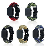 二重編みパラコードバックルウォッチバンド、Apple Watch Series 4 44mm用、Apple Watch Series 4 40mm用、Apple Watch Series 3 38mm用、Apple Watch Series 3 42mm用、Apple Watch Series 2 42mm用、Apple Watch Series 2 38mm用、Apple Watch 42mm用