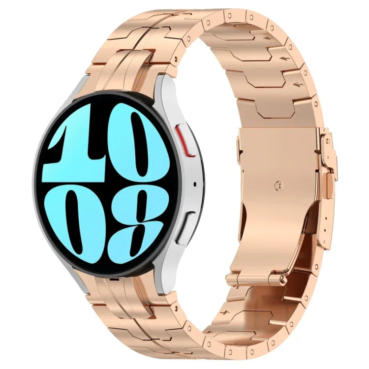 ボタンスタイルステンレススチールウォッチバンド、Samsung Galaxy Watch 6 / 6 Classic用