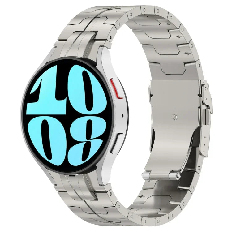 ボタンスタイルステンレススチールウォッチバンド、Samsung Galaxy Watch 6 / 6 Classic用